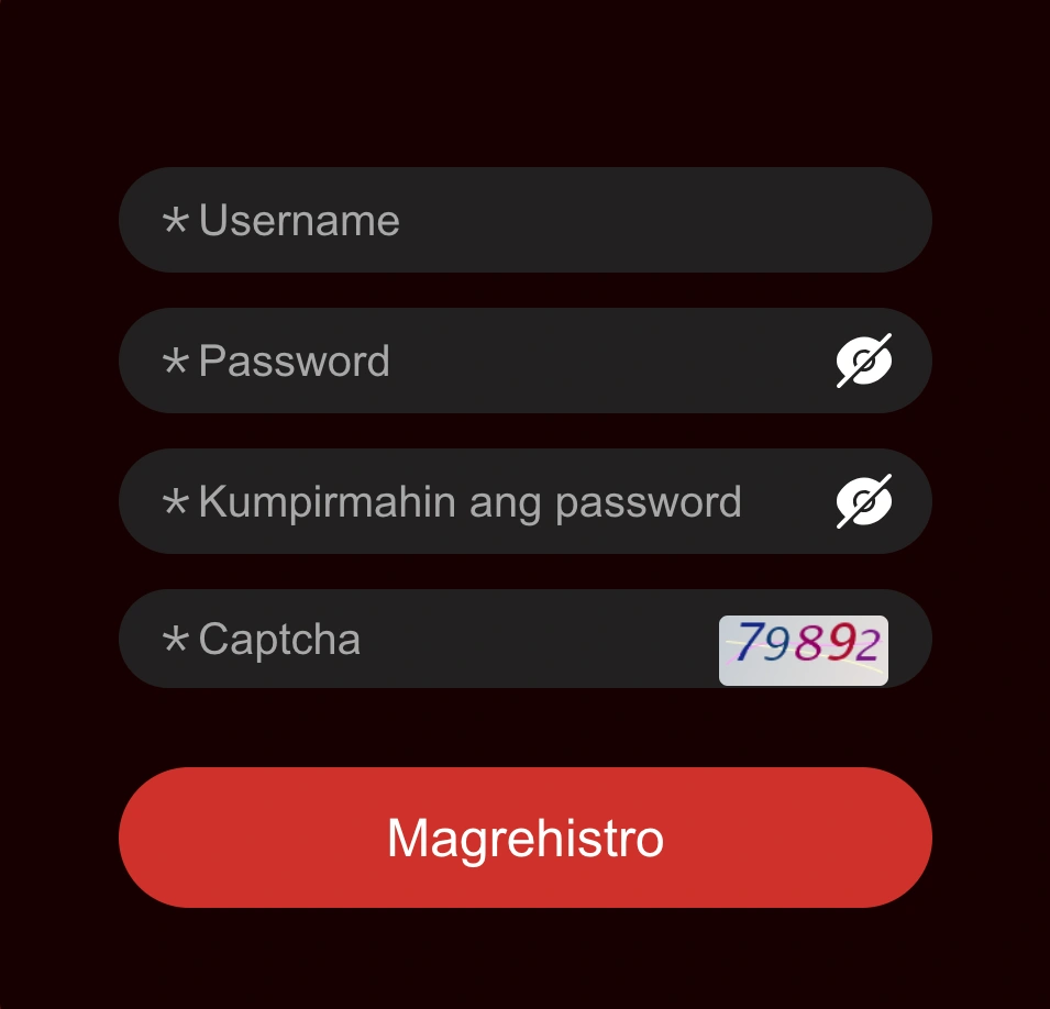 57V online casino user register interface for new players